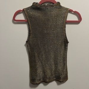 Metallic gold tank top